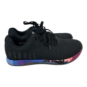 Nobull Superfabric Trainer Women's Size 8.5 Workout Gym Shoes Black Pink Floral
